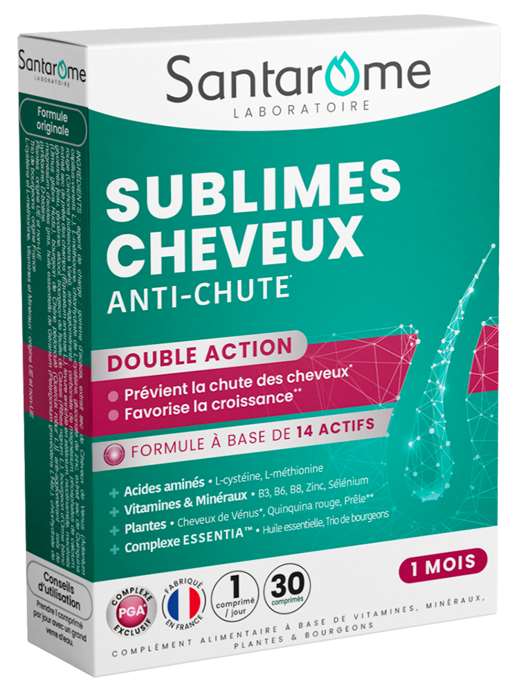 Santarome Sublimes Cheveux Anti-Chute Cheveux 30 comprimés